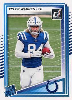Tyler Warren 2025 Donruss card Indianapolis Colts