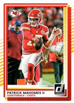 Patrick Mahomes 2025 Donruss card Kansas City Chiefs