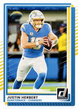 Justin Herbert 2025 Donruss card Los Angeles Chargers
