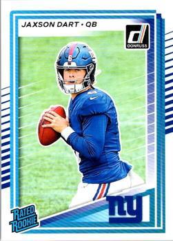 Jaxson Dart 2025 Donruss Rated Rookie card New York Giants