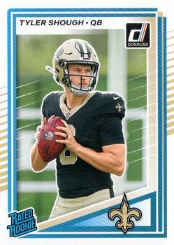 Tyler Shough 2025 Donruss card New Orleans Saints